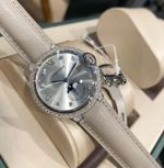 Ballon Bleu De Cartier 36mm Swiss Quartz Movement Grey Face White Gold Case Watch